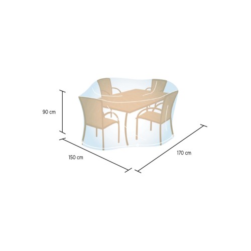 Funda cubre MESA RECTANGULAR - M (90 x 170 x 150 cm)